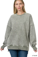 Load image into Gallery viewer, `Fleece Hi-low Sweatshirt With Pockets (Solid/Washed)
