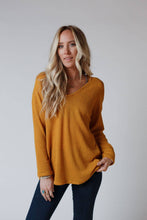 Load image into Gallery viewer, Fall Thermal Top - Mustard

