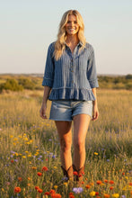 Load image into Gallery viewer, Barefoot Blue Jean Night Blouse
