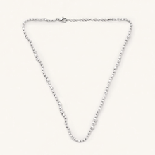 Load image into Gallery viewer, Gabby White Bead and Pearl Necklace- Silver
