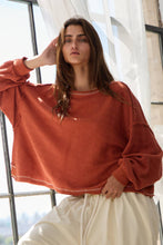 Load image into Gallery viewer, Open Back Oversize Reverse Stitched Top
