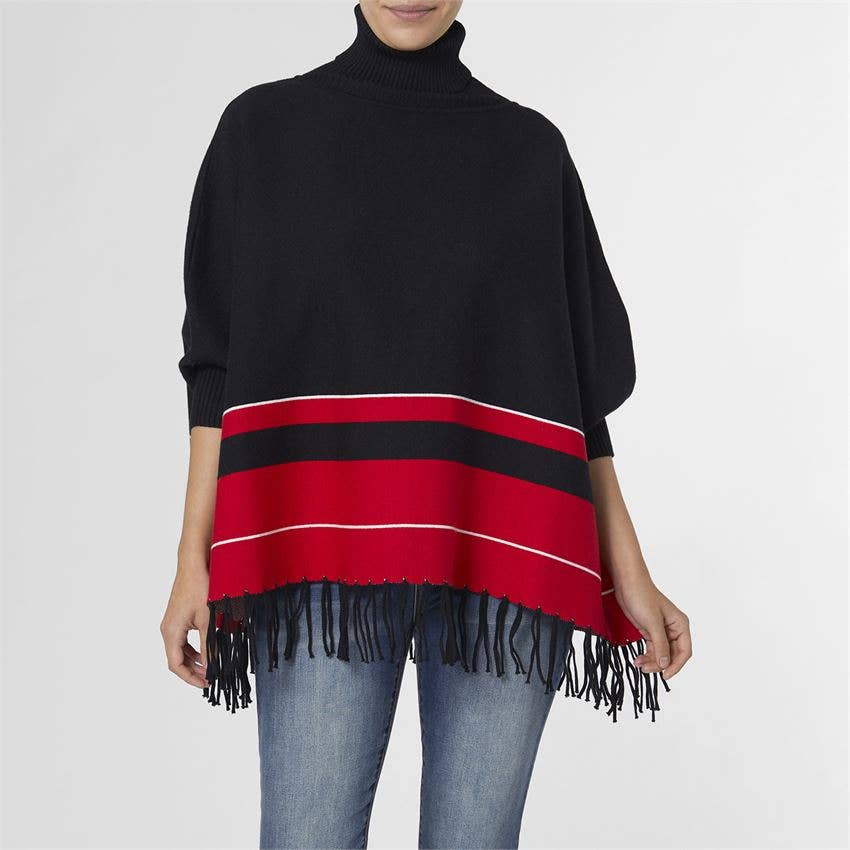 Sara-Cowl Neck Poncho