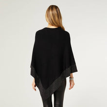 Load image into Gallery viewer, Tova Rhinestone Trim Poncho
