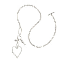 Load image into Gallery viewer, Handmade Big Heart Pewter Necklace - NN3553
