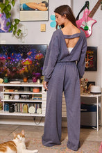 Load image into Gallery viewer, Gettin&#39; Cozy-Jumpsuit- Navy
