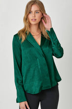 Load image into Gallery viewer, French Cuff Blouse-Sapphire Green
