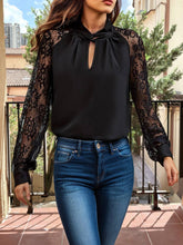Load image into Gallery viewer, Keyhole Lace Blouse
