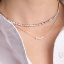 Load image into Gallery viewer, Stella Silver Tennis Necklace
