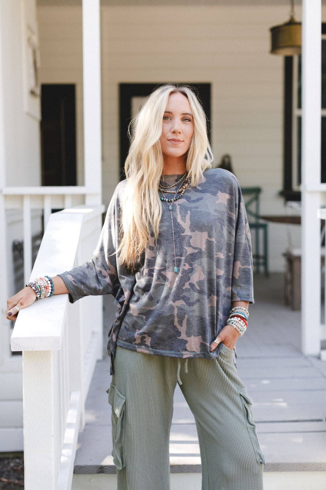 Country Girl Camo Top - Army