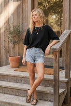 Load image into Gallery viewer, Gameday Contrast Trim Oversized Sweater Top
