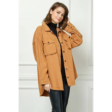 Load image into Gallery viewer, Denim Overshirt Jacket- Olive
