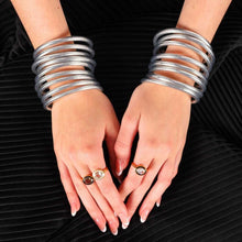Load image into Gallery viewer, Silver All Weather Bangles® (Set of 9)
