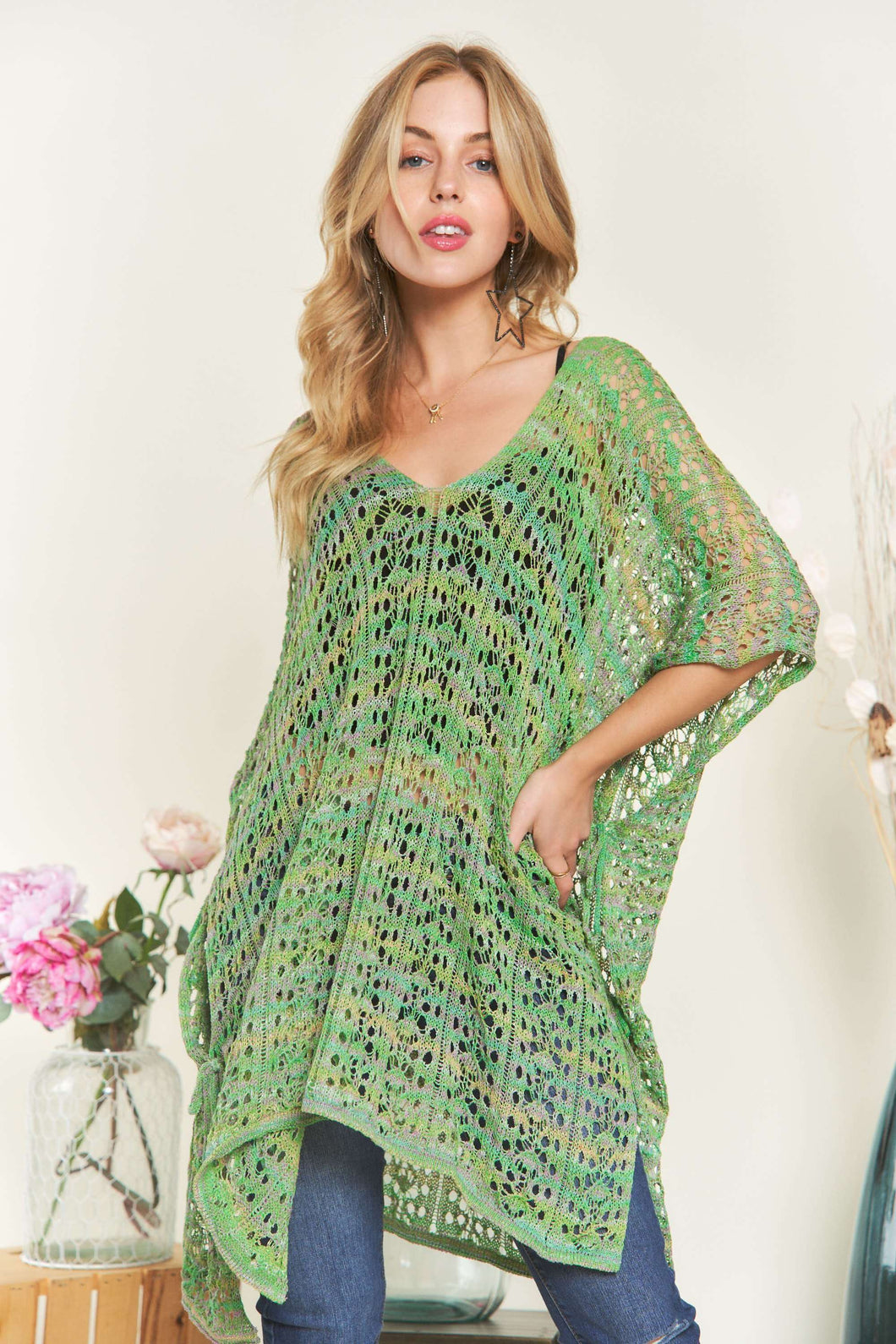 CROCHET COVER UP TUNIC TOP