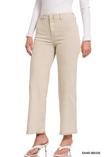 Load image into Gallery viewer, `Acid Wash Frayed Hem Straight Wide Denim Pants Zenana: SLEET-198094 / S
