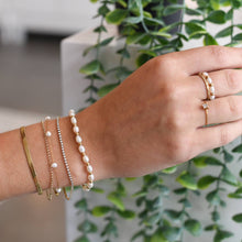 Load image into Gallery viewer, Gold Micro Tennis Bracelet- Waterproof

