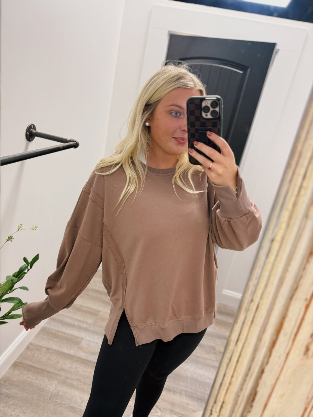 Oversize Sweatshirt- Coco Brown