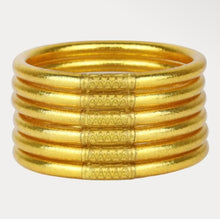 Load image into Gallery viewer, Gold All Weather Bangles (Set of 6)
