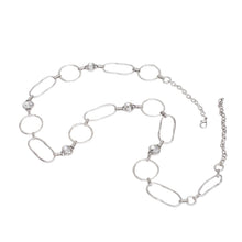 Load image into Gallery viewer, Crystal Pewter Necklace 3991
