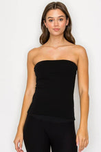 Load image into Gallery viewer, Double Layered Long Tube Top:WHITE
