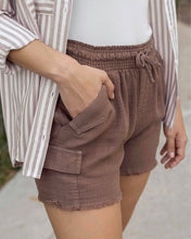 Load image into Gallery viewer, Monica Cargo Shorts- Mocha
