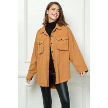 Load image into Gallery viewer, Denim Overshirt Jacket- Olive
