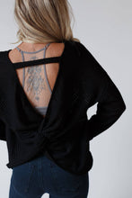 Load image into Gallery viewer, Flattering Open Back-Top - Black
