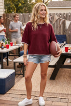 Load image into Gallery viewer, Gameday Contrast Trim Oversized Sweater Top
