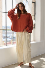 Load image into Gallery viewer, Open Back Oversize Reverse Stitched Top
