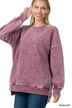 Load image into Gallery viewer, `Fleece Hi-low Sweatshirt With Pockets (Solid/Washed)
