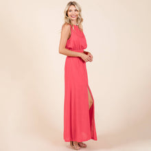 Load image into Gallery viewer, Malta-Linen Maxi Skirt Set-Fushia
