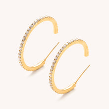 Load image into Gallery viewer, Sutton Crystal Hoops-Medium
