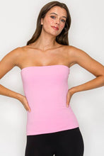 Load image into Gallery viewer, Double Layered Long Tube Top:WHITE
