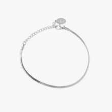 Load image into Gallery viewer, Micro Silver Herringbone Bracelet
