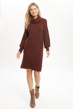 Load image into Gallery viewer, Jaci-Sweater Dress-Burgundy
