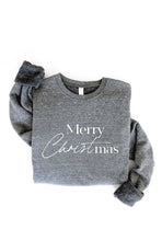 Load image into Gallery viewer, Merry Christmas-Cranberry Sweatshirt
