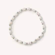 Load image into Gallery viewer, Silver Percy Pearl Bracelet
