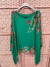 Load image into Gallery viewer, Italian Silk Blouse- Leaf Print
