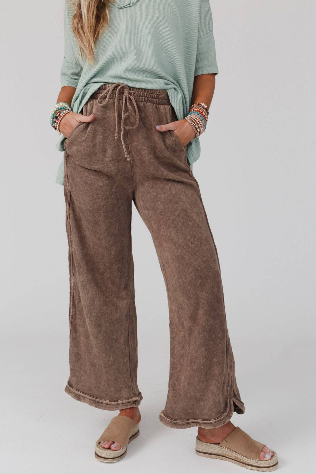 So Comfy-Wide Leg Pant-Mocha