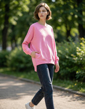 Load image into Gallery viewer, `Fleece Hi-Low Hem Pullover w/ pockets
