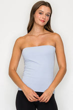 Load image into Gallery viewer, Double Layered Long Tube Top:WHITE
