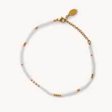Load image into Gallery viewer, White Mini Bead Anklet
