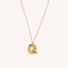 Load image into Gallery viewer, Bubble Initial Charm Necklaces- Gold
