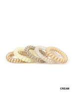Load image into Gallery viewer, Assorted Hair Coil Ties Solid Flower Checker Zenana Consgt.
