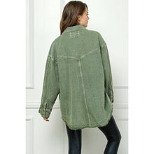 Load image into Gallery viewer, Denim Overshirt Jacket- Olive
