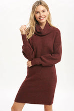 Load image into Gallery viewer, Jaci-Sweater Dress-Burgundy
