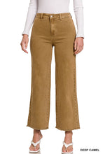 Load image into Gallery viewer, `Acid Wash Frayed Hem Straight Wide Denim Pants Zenana: SLEET-198094 / M
