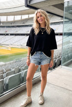 Load image into Gallery viewer, Gameday Contrast Trim Oversized Sweater Top
