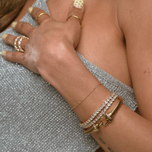 Load image into Gallery viewer, Elastic Tennis Bracelet- Gold
