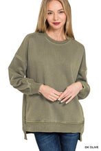 Load image into Gallery viewer, `Fleece Hi-Low Hem Pullover w/ pockets
