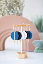 Load image into Gallery viewer, Statement Circle Bar Hoops
